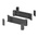 Rittal Black Steel Rack Panel, 40HP, 200 x 800mm