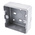 MK Electric Metalclad Silver Aluminium Back Box, BS, IP20, 1 Gangs, 86 x 86 x 38mm