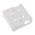 RS PRO White PVC Electrical Enclosure, BS, 1 Gangs, 87 x 87 x 32mm