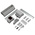 RS PRO Open Top, Vented Sides Enclosure Type, 88 x 90 x 58mm, Polycarbonate DIN Rail Enclosure Kit