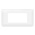 Legrand White 4 Gang Faceplate & Mounting Plate