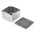 RS PRO Grey Die Cast Aluminium Enclosure, IP65, Grey Lid, 87 x 87 x 61mm
