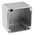 RS PRO Grey Die Cast Aluminium Enclosure, IP65, Grey Lid, 102 x 102 x 81mm