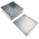 RS PRO Silver Die Cast Aluminium Enclosure, Silver Lid, 250 x 250 x 100mm