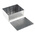 RS PRO Silver Die Cast Aluminium Enclosure, Silver Lid, 165.8 x 127.3 x 76.3mm