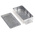 RS PRO Silver Die Cast Aluminium Enclosure, Flanged, Silver Lid, 139.7 x 63.8 x 30mm