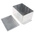 RS PRO Silver Die Cast Aluminium Enclosure, Flanged, Silver Lid, 201.7 x 121.2 x 105.4mm