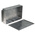 RS PRO Silver Die Cast Aluminium Enclosure, IP65, Flanged, Silver Lid, 252 x 146.1 x 55.5mm