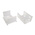 RS PRO White Cold Rolled Steel Instrument Case, 200 x 123 x 92mm