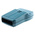 Rose Taguan Series Blue ABS Handheld Enclosure, Integral Battery Compartment, Display Window, IP40, 125 x 80 x 28.5mm