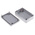 RS PRO Grey Die Cast Aluminium Enclosure, IP66, Grey Lid, 98 x 64 x 34mm