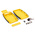 Hammond 1553 Series Yellow ABS Handheld Enclosure, Integral Battery Compartment, IP54, 147 x 89 x 25mm