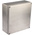 RS PRO Unpainted Stainless Steel Terminal Box, IP66, 200 x 200 x 80mm