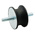 RS PRO M4 Anti Vibration Mount, Male to Male Bobbin with 1.18 Compression Load
