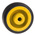 RS PRO Black, Yellow Rubber Anti-Static Trolley Wheel, 100kg