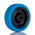 Tente Blue Rubber Abrasion Resistant Trolley Wheel, 160kg