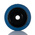 LAG Black, Blue Rubber Non-Marking, Quiet Operation, Shock Absorbing Trolley Wheel, 150kg