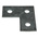 Steel L Shape Bracket 3 Hole, 14.3mm Holes, 88.9 x 88.9mm