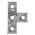 Steel T Shape Bracket 4 Hole, 14.3mm Holes, 136.5 x 88.9mm