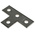 Stainless Steel T Shape Bracket 4 Hole, 14.3mm Holes, 136.5 x 88.9mm