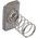 Unistrut Channel Nut, M10, Nut Base Dimensions 41 x 41mm, Stainless Steel, 0.04kg