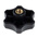 RS PRO Black Multiple Lobes Clamping Knob, M8, Threaded Hole