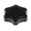 RS PRO Black Multiple Lobes Clamping Knob, M8, Threaded Hole