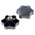 RS PRO Black Multiple Lobes Clamping Knob, M10, Threaded Hole