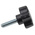 RS PRO Black Multiple Lobes Clamping Knob, M6, Threaded Stud