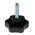 RS PRO Black Multiple Lobes Clamping Knob, M6, Threaded Stud