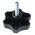 RS PRO Black Multiple Lobes Clamping Knob, M8, Threaded Stud