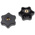 RS PRO Black Multiple Lobes Clamping Knob, M8, Threaded Through Hole