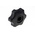 RS PRO Black Multiple Lobes Clamping Knob, M10, Threaded Through Hole