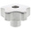 RS PRO Silver Multiple Lobes Clamping Knob, M8, Threaded Through Hole