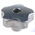 RS PRO Silver Multiple Lobes Clamping Knob, M10, Threaded Through Hole