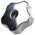 RS PRO Silver Multiple Lobes Clamping Knob, M6, Threaded Through Hole