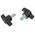 RS PRO Black Wing Clamping Knob, M8, Threaded Stud