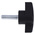 RS PRO Black Wing Clamping Knob, M6, Threaded Stud
