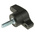 RS PRO Black Wing Clamping Knob, M5, Threaded Stud