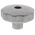 RS PRO Silver Multiple Lobes Clamping Knob, M12, Threaded Through Hole