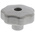 RS PRO Silver Multiple Lobes Clamping Knob, M8, Threaded Through Hole