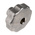 RS PRO Silver Multiple Lobes Clamping Knob, M10, Threaded Through Hole