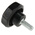 RS PRO Black Multiple Lobes Clamping Knob, M6, Threaded Stud