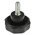 RS PRO Black Multiple Lobes Clamping Knob, M6, Threaded Stud