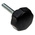RS PRO Black Multiple Lobes Clamping Knob, M6, Threaded Stud