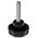 RS PRO Black Multiple Lobes Clamping Knob, M6, Threaded Stud