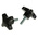 RS PRO Black 4-Arm Clamping Knob, M8, Threaded Stud