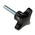 RS PRO Black 4-Arm Clamping Knob, M8, Threaded Stud