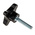 RS PRO Black 4-Arm Clamping Knob, M8, Threaded Stud