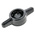 RS PRO Black 2-Arm Clamping Knob, M5, Unthreaded Hole